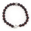 Knotted snake and garnet bracelet