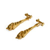 Gold Vermeil Bone + Bat Drop Earrings