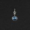 Kyanite and sterling silver chest charm