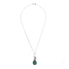 Monkey and Malachite sterling silver necklace