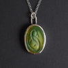 Turquoise Map Monster 2 intaglio necklace