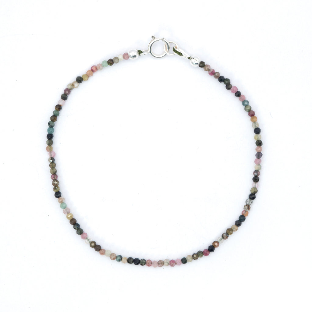 Micro faceted tourmaline bracelet