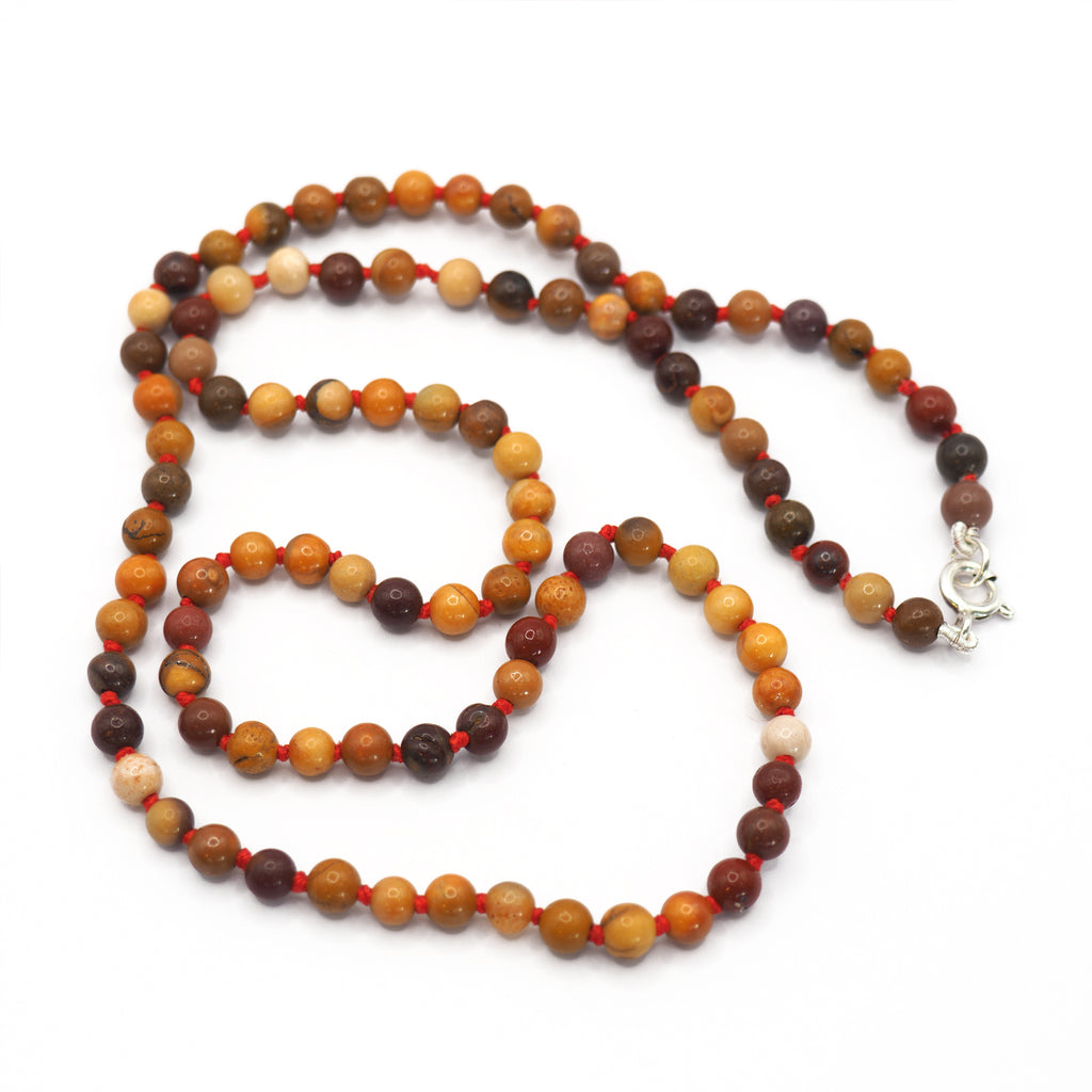 Mookaite beaded necklace