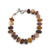 Mookaite + dog-link bracelet