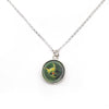 Red-nosed boy oil painting pendant