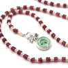 garnet and seed pearl choker necklace