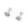Pig sterling silver stud earrings