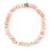 Knotted snake and pink opal bracelet