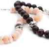 Knotted snake and pink opal bracelet