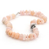 Knotted snake and pink opal bracelet