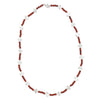 Carnelian & shell quatrefoil necklace