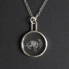 Skeletal Rabbit reverse intaglio necklace