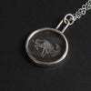 Skeletal Rabbit reverse intaglio necklace