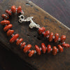 Red jasper + dog-link bracelet