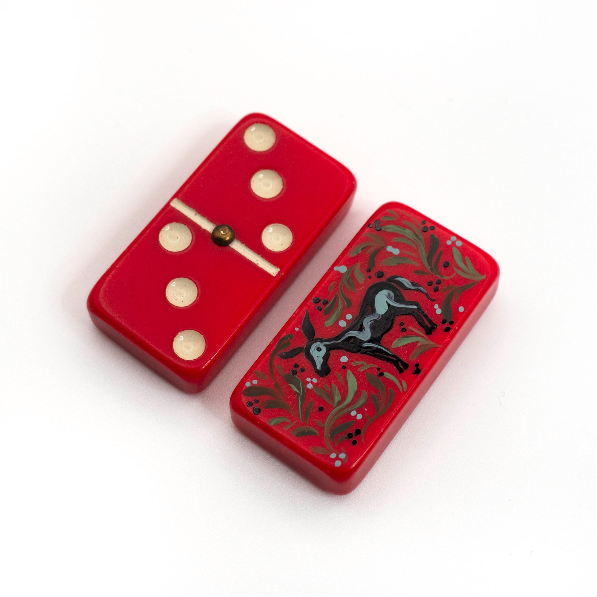 Red bakelite domino