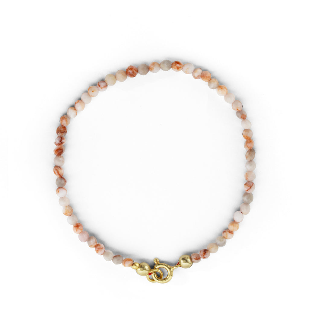 customisable red wave jasper bracelet