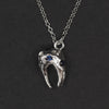 Sapphire studded Sweet Tooth Silver Necklace