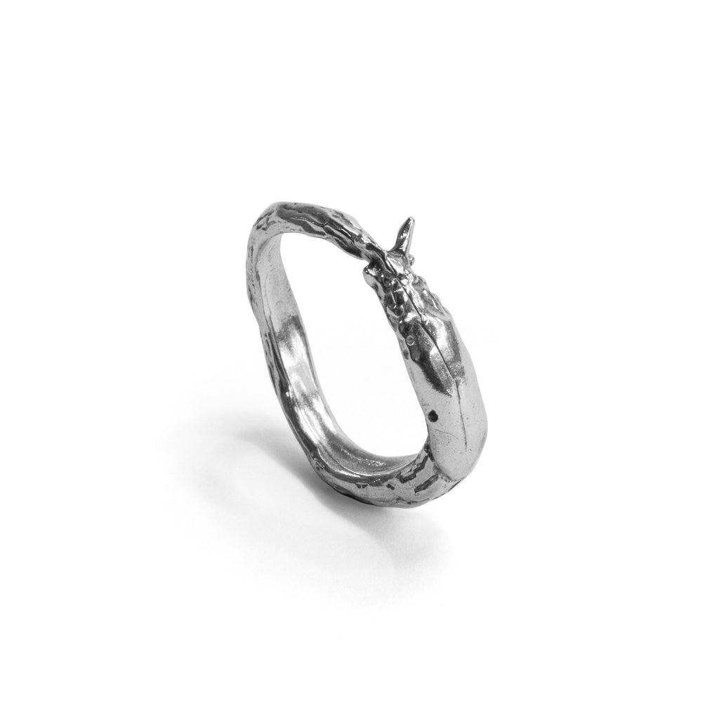 Silver Slug Ring