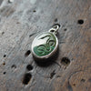 Snake turquoise intaglio charm