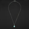Turquoise swan intaglio necklace