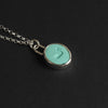 Turquoise swan intaglio necklace