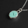 Turquoise swan intaglio necklace