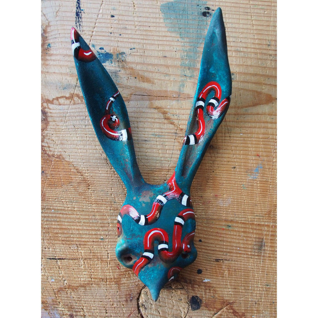 Verdigris snake Sally mask