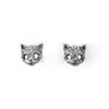 Cat mask Stud Silver Earrings