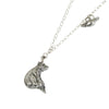 Bear & Cardinal Silver Necklace