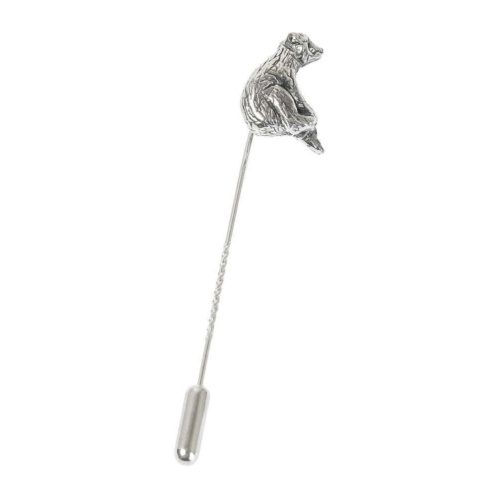 Bear Lapel Silver Pin