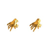 Hand Stud Gold Vermeil Earrings