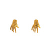 Hand Stud Gold Vermeil Earrings