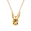Skull Rabbit Gold Vermeil Necklace