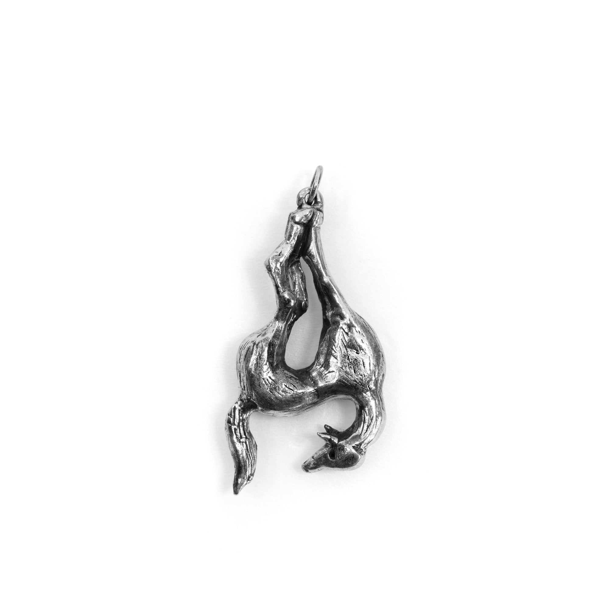 Hanging Horse Silver Charm