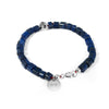 Lapis Lazuli and silver skull bracelet