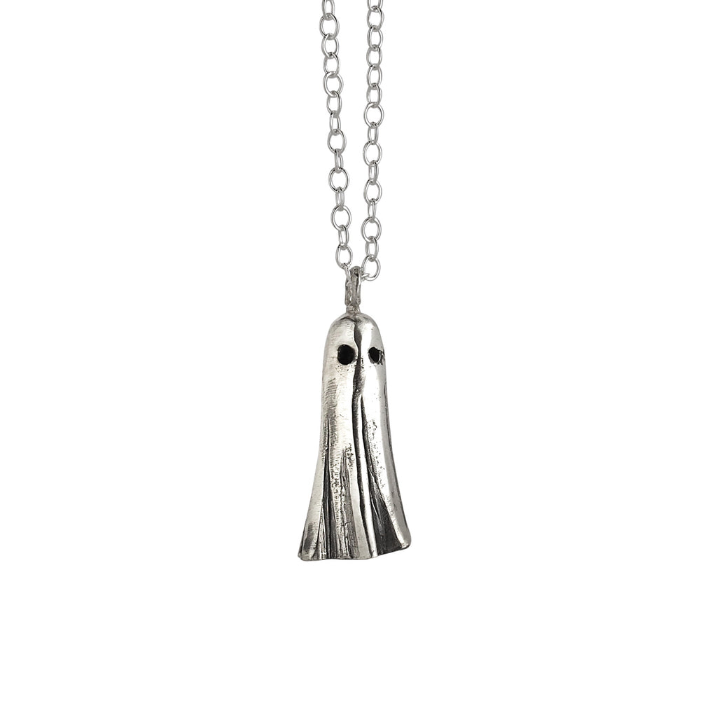 Ook Le Spook Silver Necklace pendant closeup 