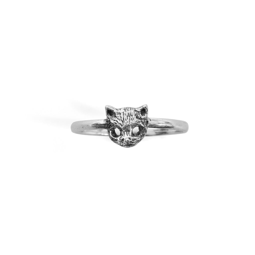 Sterling silver Cat Mask Ring