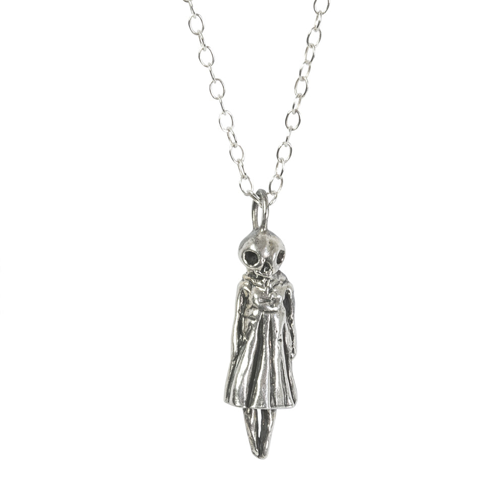 Scout Silver Necklace pendant closeup 