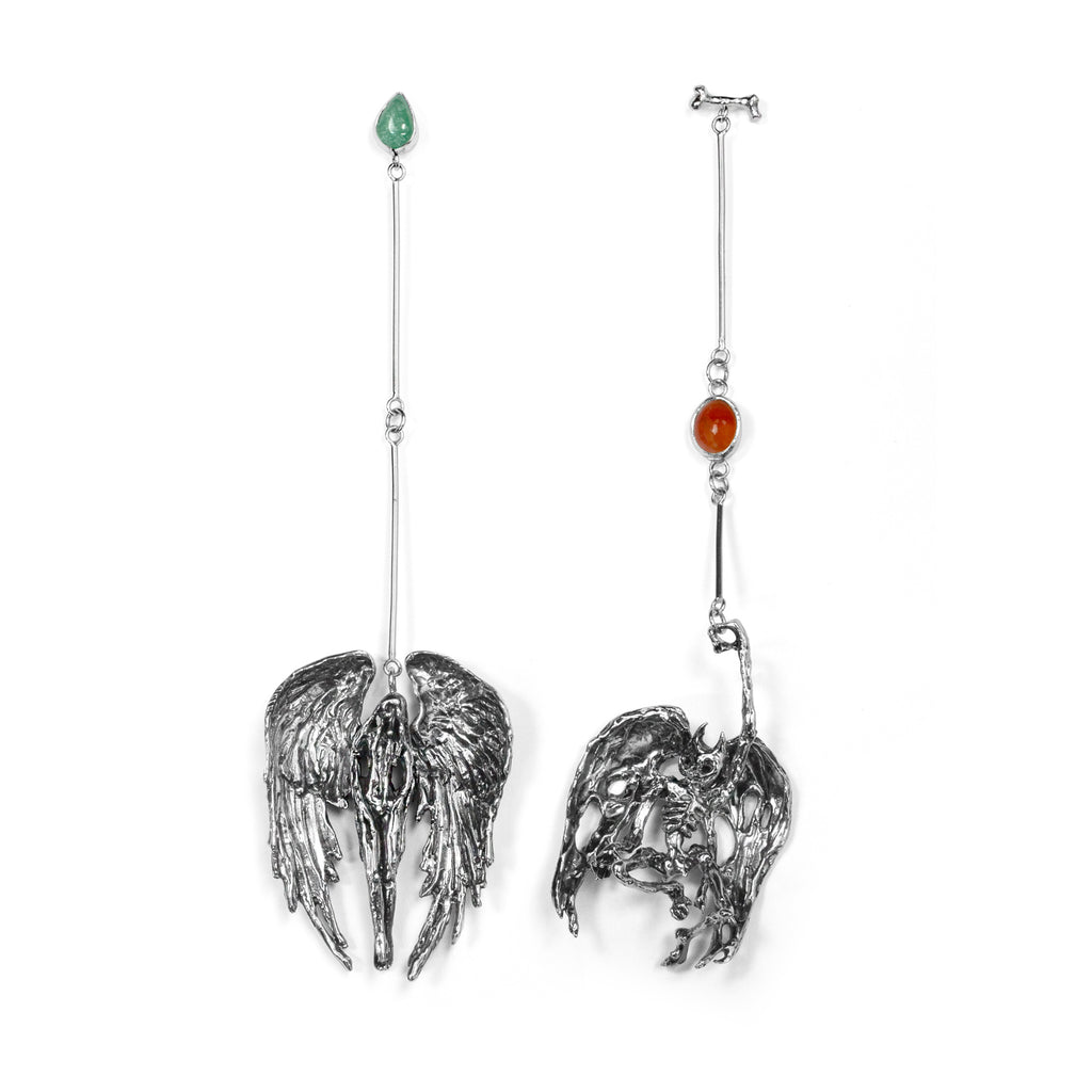 Shoulder Angel and Demon earrings