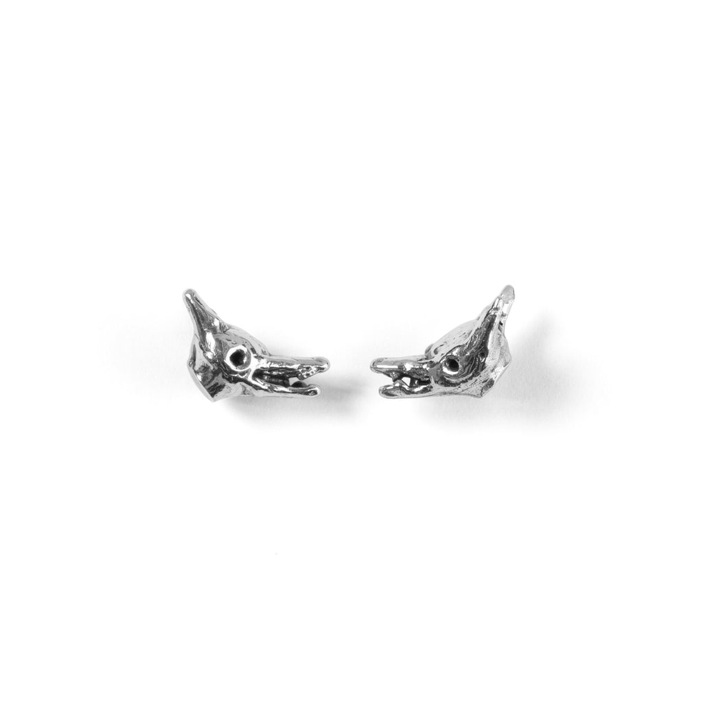 Beheaded Skinwalker Stud Silver Earrings