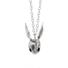 Skull Rabbit Silver Necklace 360 rotation