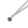 Silver Skull Curb Chain Bracelet